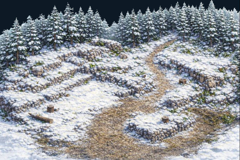 VitalQuest Ascend snowy forest landscape
