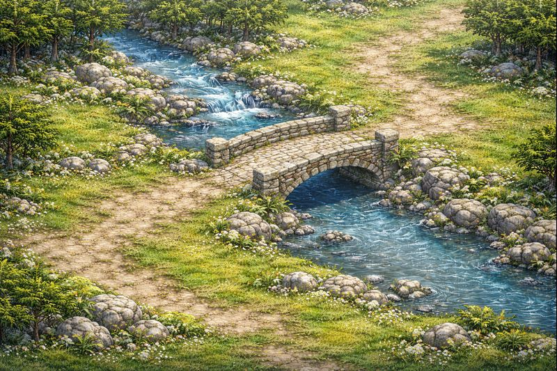 VitalQuest Ascend stream crossing landscape